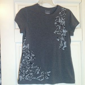 Tek Gear Grey Scroll Workout Tee - Sz. M